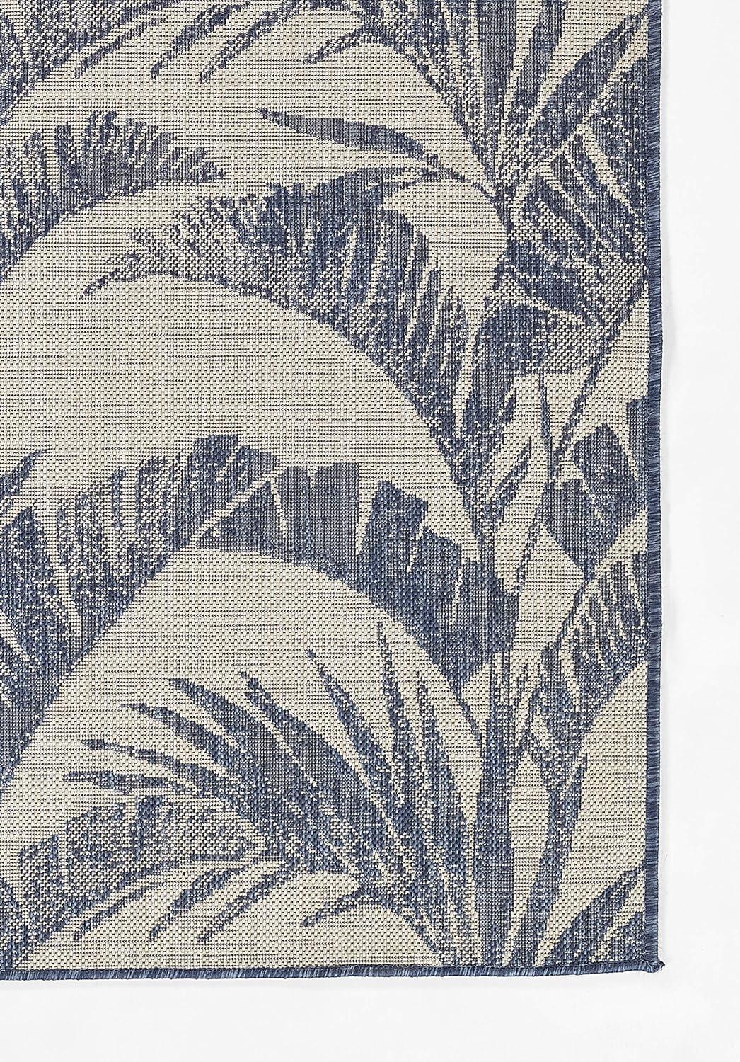 Momeni Riviera Transitional Aqua Indoor Outdoor Rug 8' X 10'