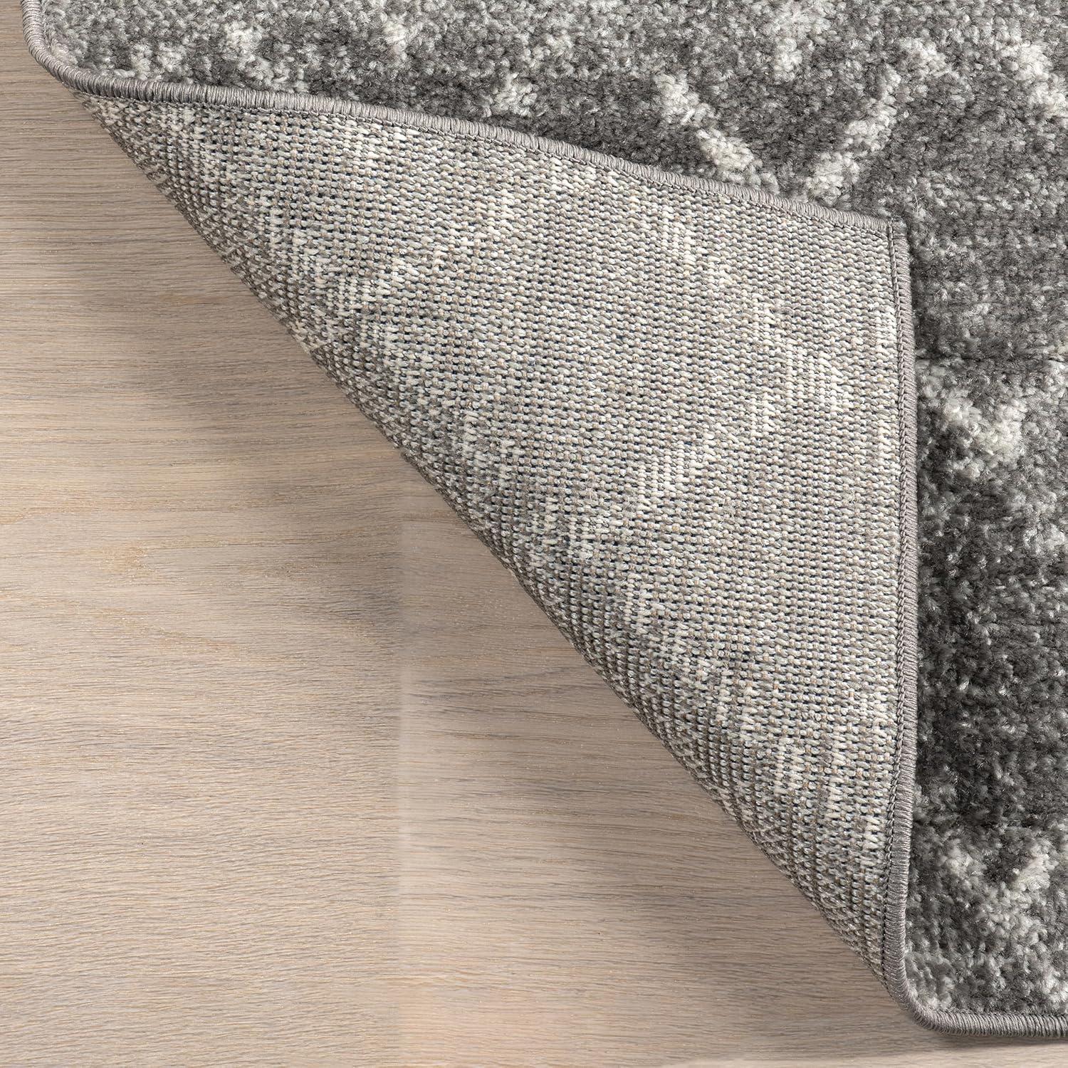 Nuloom 8 Square Moroccan Blythe Indoor Area Rug, Dark Grey, Faded Bohemian Design, Stain Resistant, BedroomLiving Room, Kitchen,