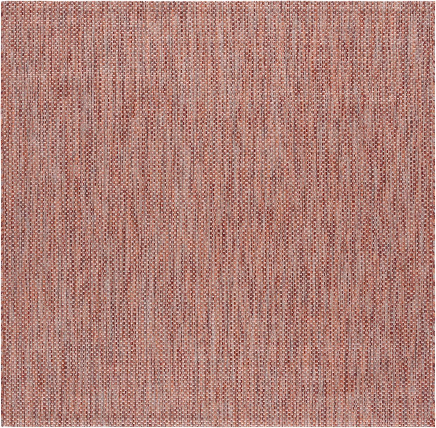 Courtyard CY8521 Power Loomed Indoor/Outdoor Area Rug - Red/Beige - 6'7"x6'7" - Safavieh.