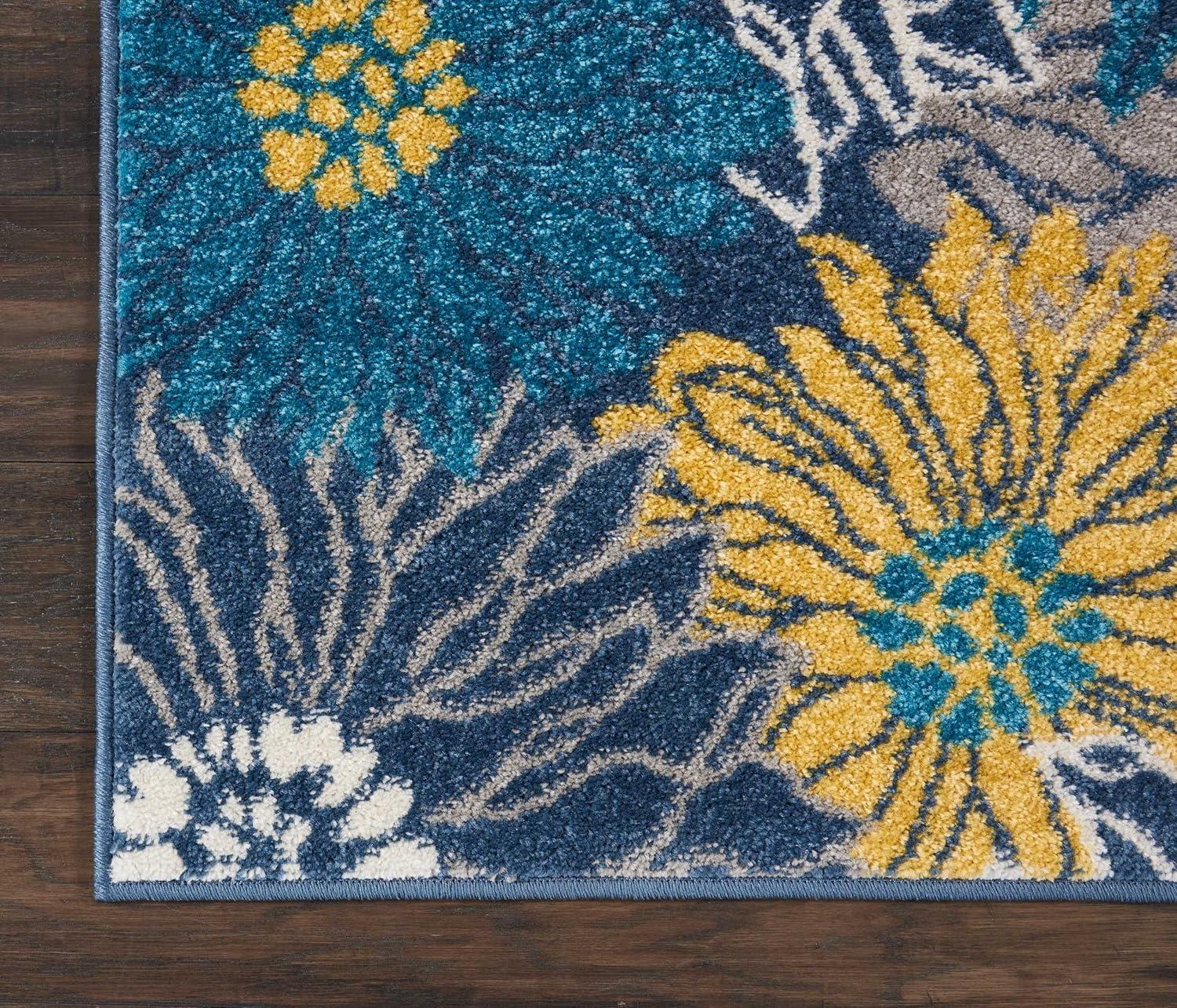 Nourison Passion 1'10" x 2'10" Blue Contemporary Indoor Rug