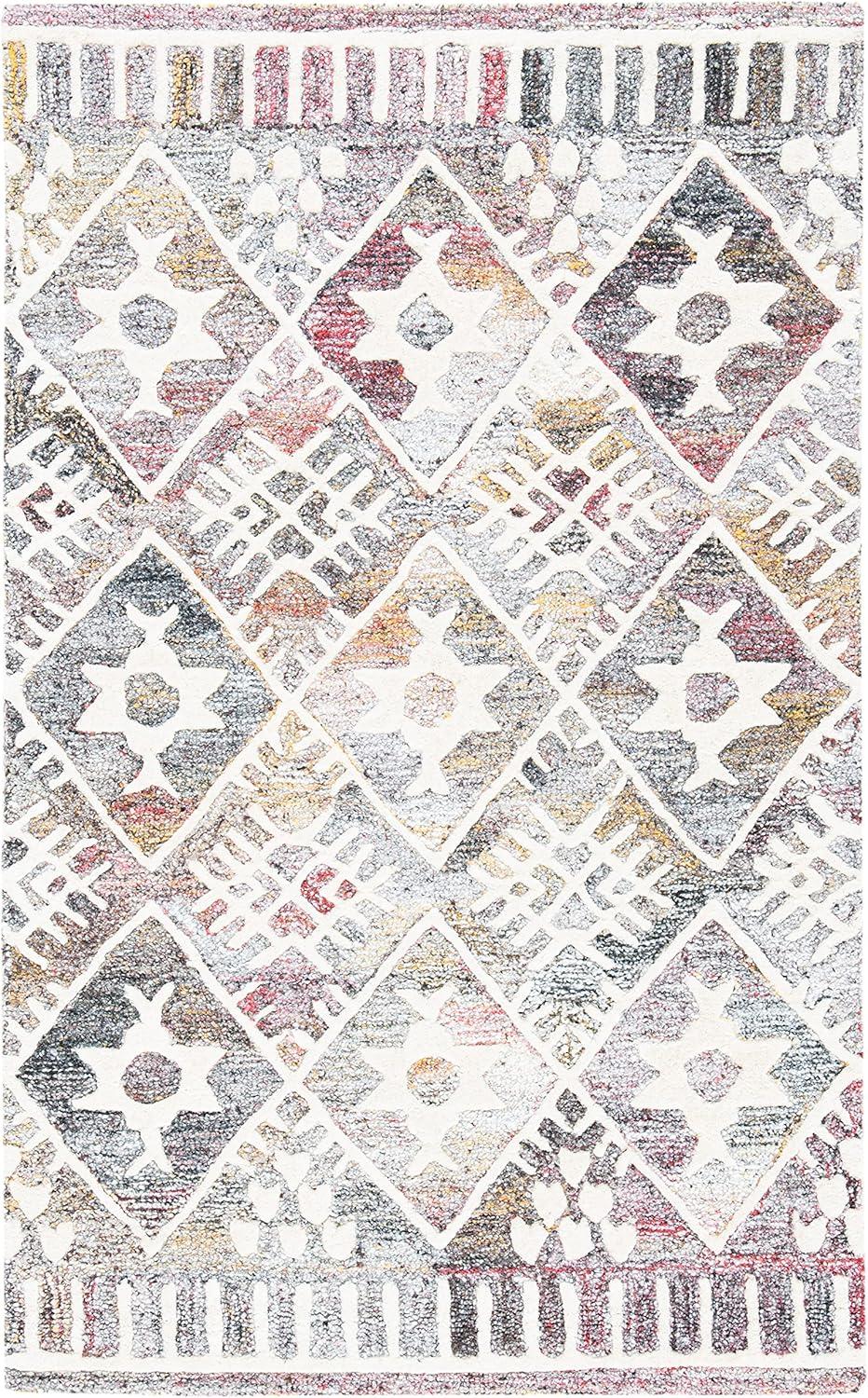 Roslyn ROS803 Hand Tufted Area Rug - Red/Ivory - 3'x5' - Safavieh.