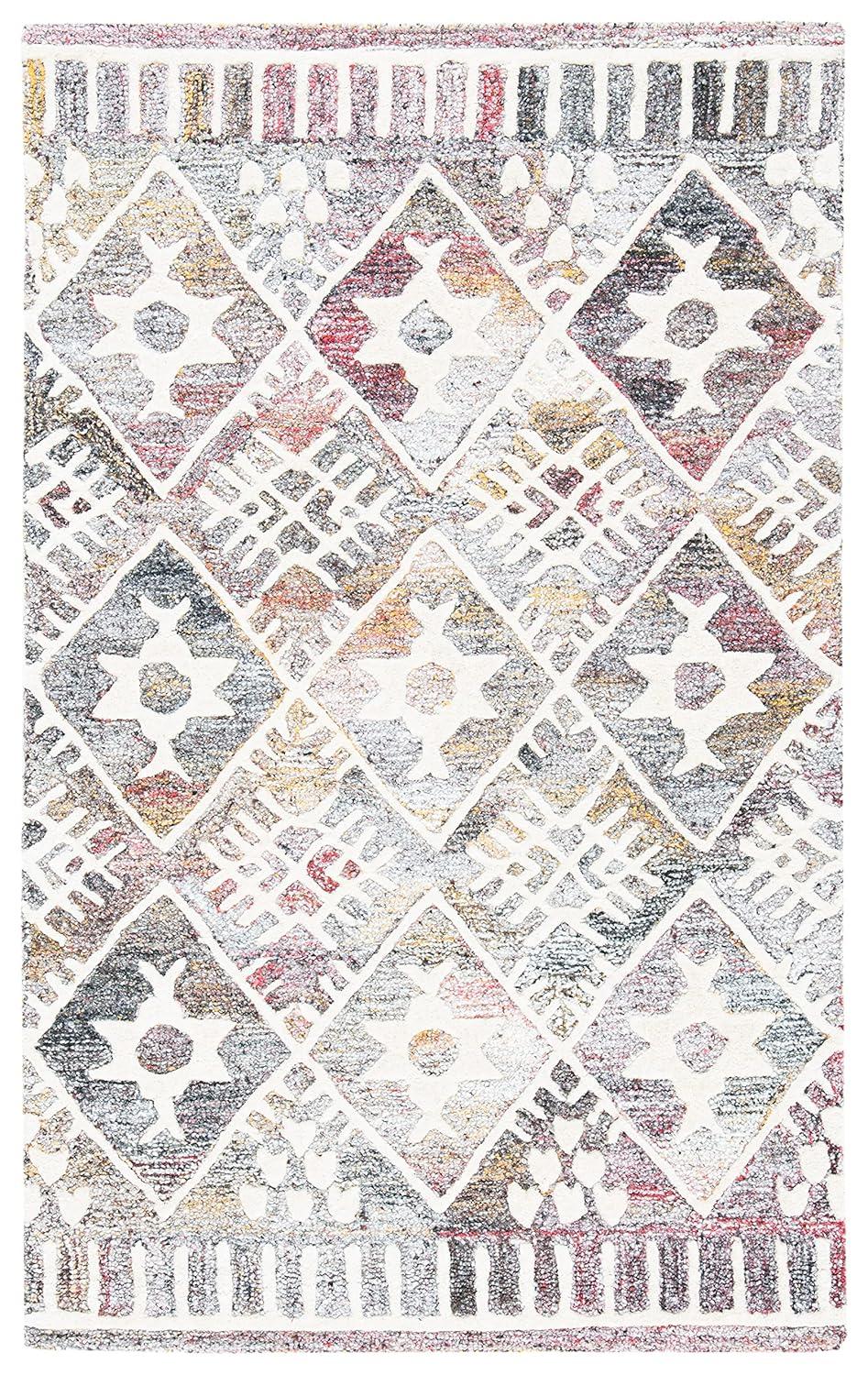 Roslyn ROS803 Hand Tufted Area Rug - Red/Ivory - 3'x5' - Safavieh.