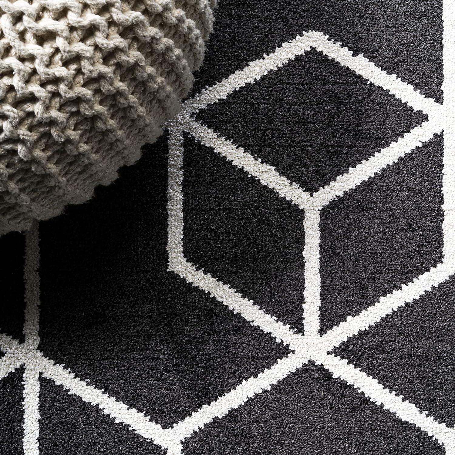 Tumbling Blocks Modern Geometric Area Rug - JONATHAN Y