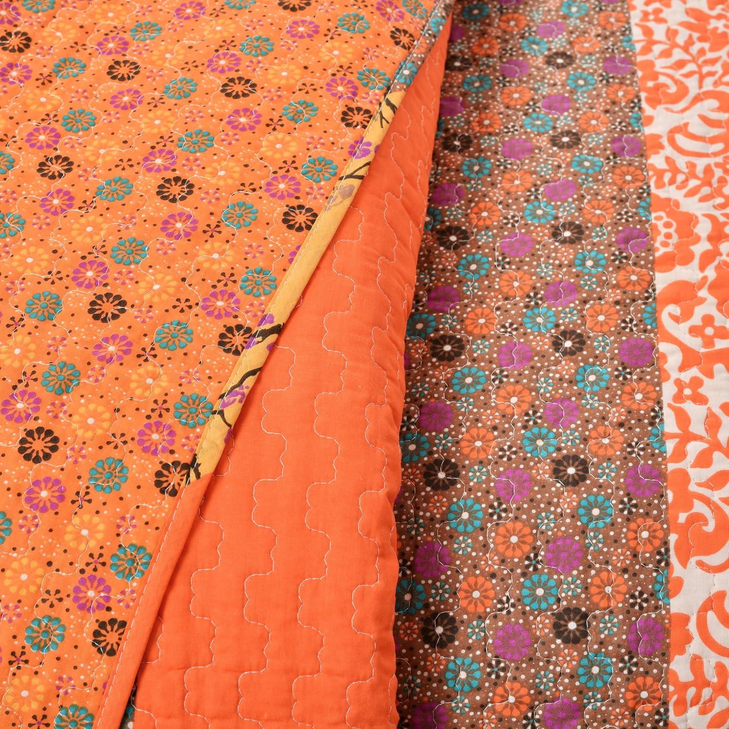 Lush Decor Royal Empire Cotton Reversible 3 Piece Quilt Set