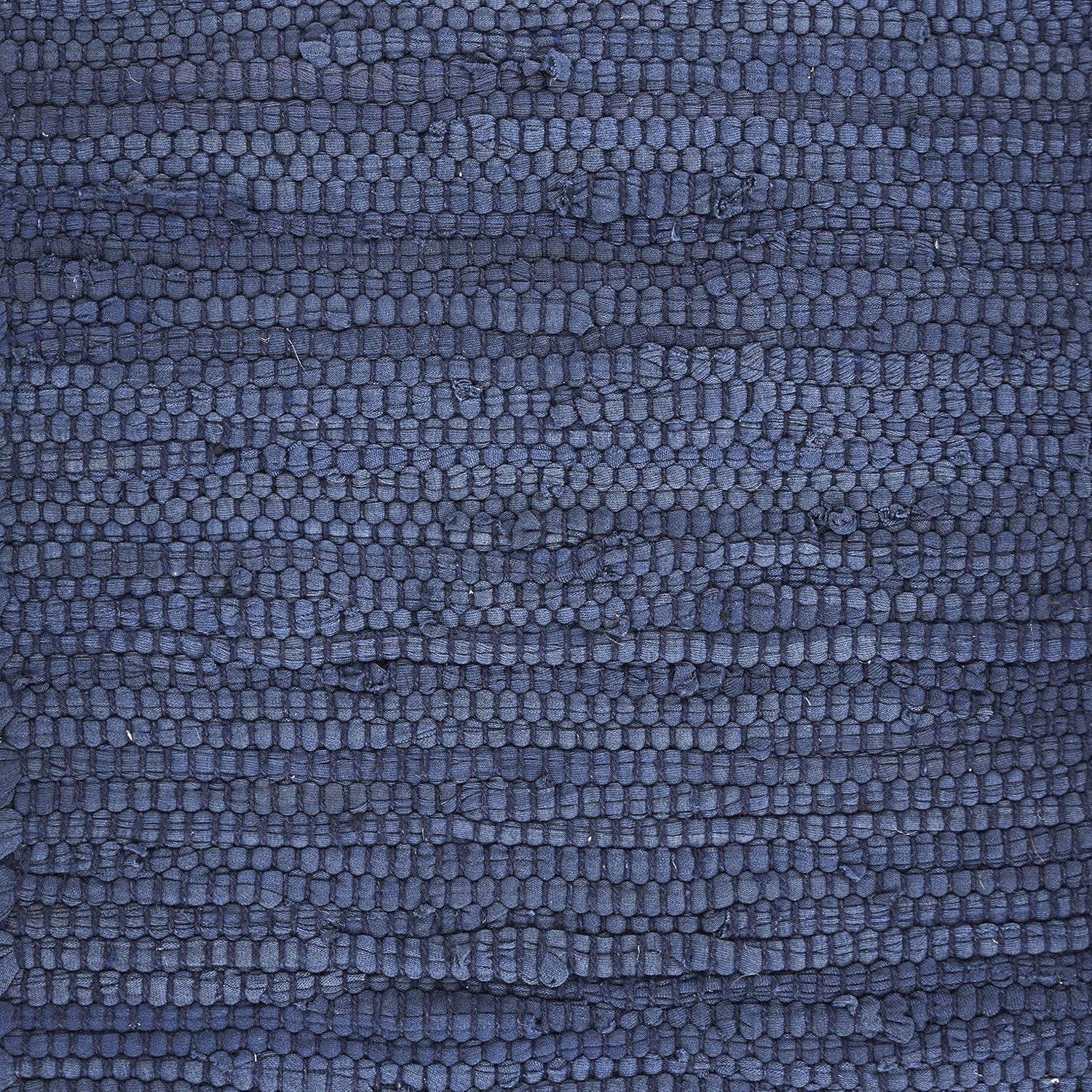 Ox Bay Zest Set of 4 Cotton Placemats, Indigo/Cream Bordered
