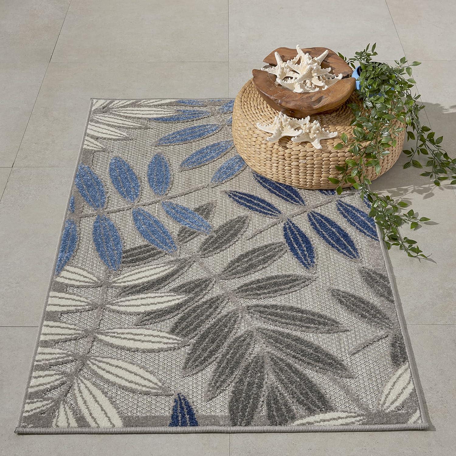 Nourison Aloha Floral Leaf Outdoor Area Rug