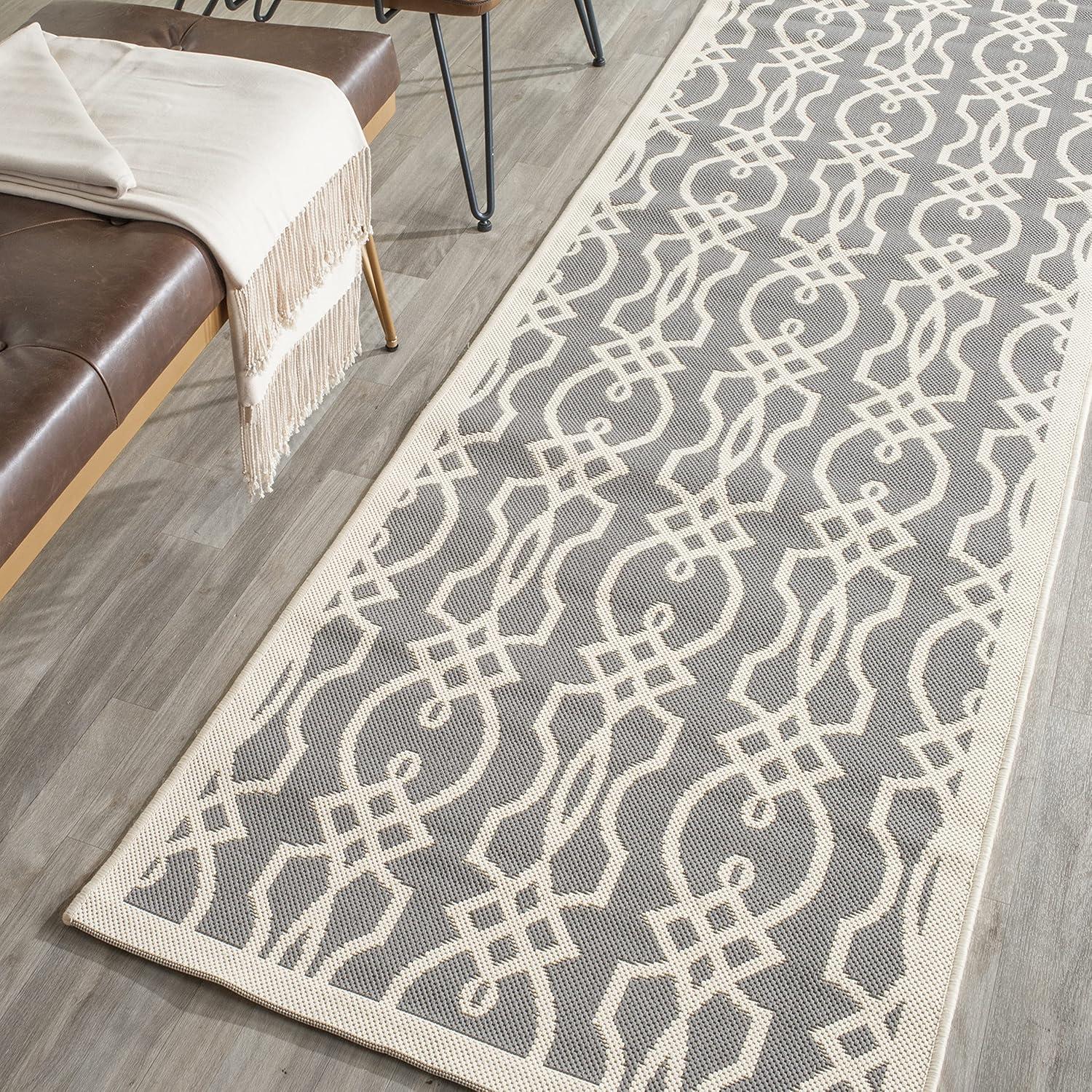 Martha Stewart Villa Screen - MSR4220 - Indoor Power Loomed Runners - Cement - 2'7"x8'2"
