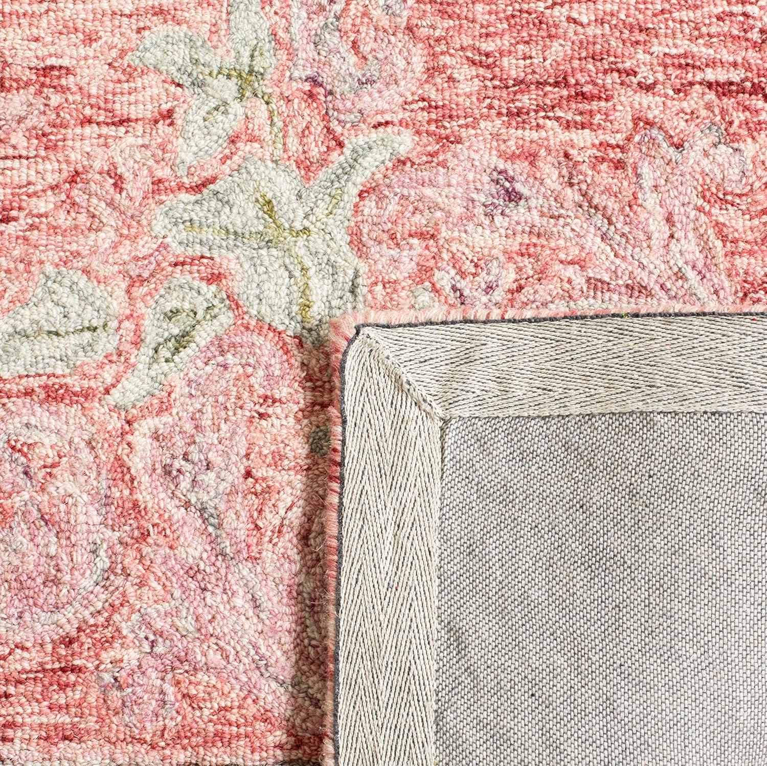 Aubusson AUB105 Hand Tufted Area Rug - Red/Ivory - 4'x6' - Safavieh.