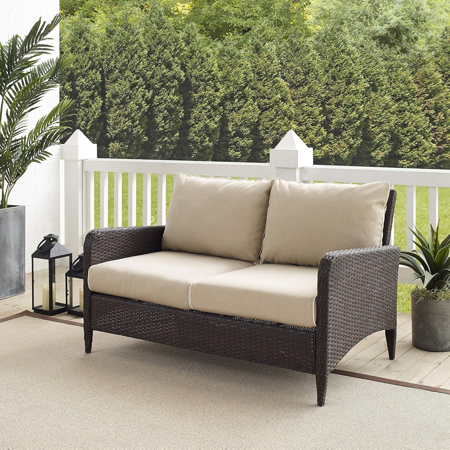 Crosley Kiawah Wicker Outdoor Patio Loveseat