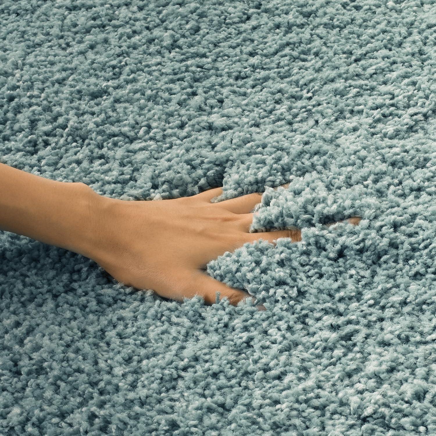 California Shag SG151 Power Loomed Indoor Runner Rug - Light Blue - 2'3"x9' - Safavieh