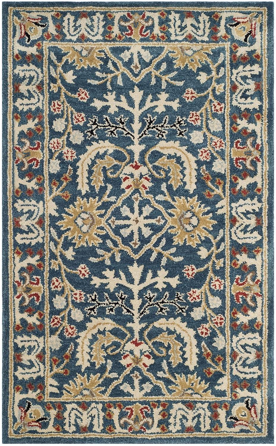 Antiquity AT64 Hand Tufted Area Rug - Dark Blue/Multi - 3'x5' - Safavieh.