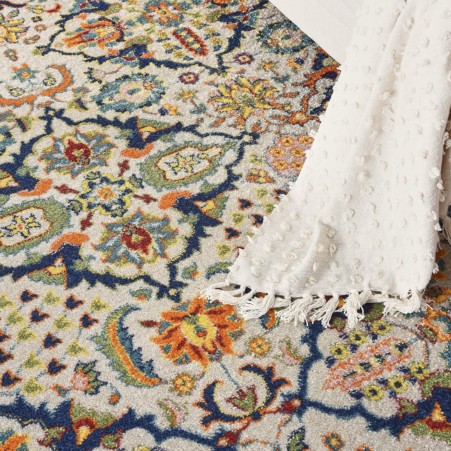 Nourison Allur Boho Indoor Area Rug Ivory Multicolor 7' x 10'