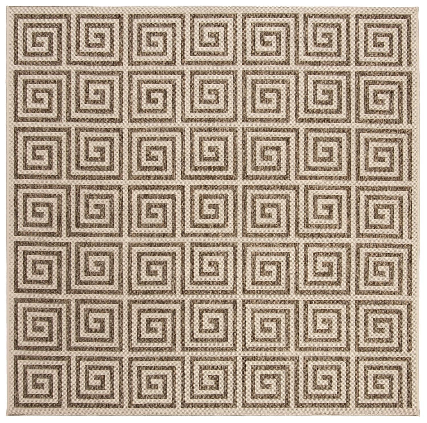 SAFAVIEH Outdoor LND129D Linden Collection Beige / Cream Rug