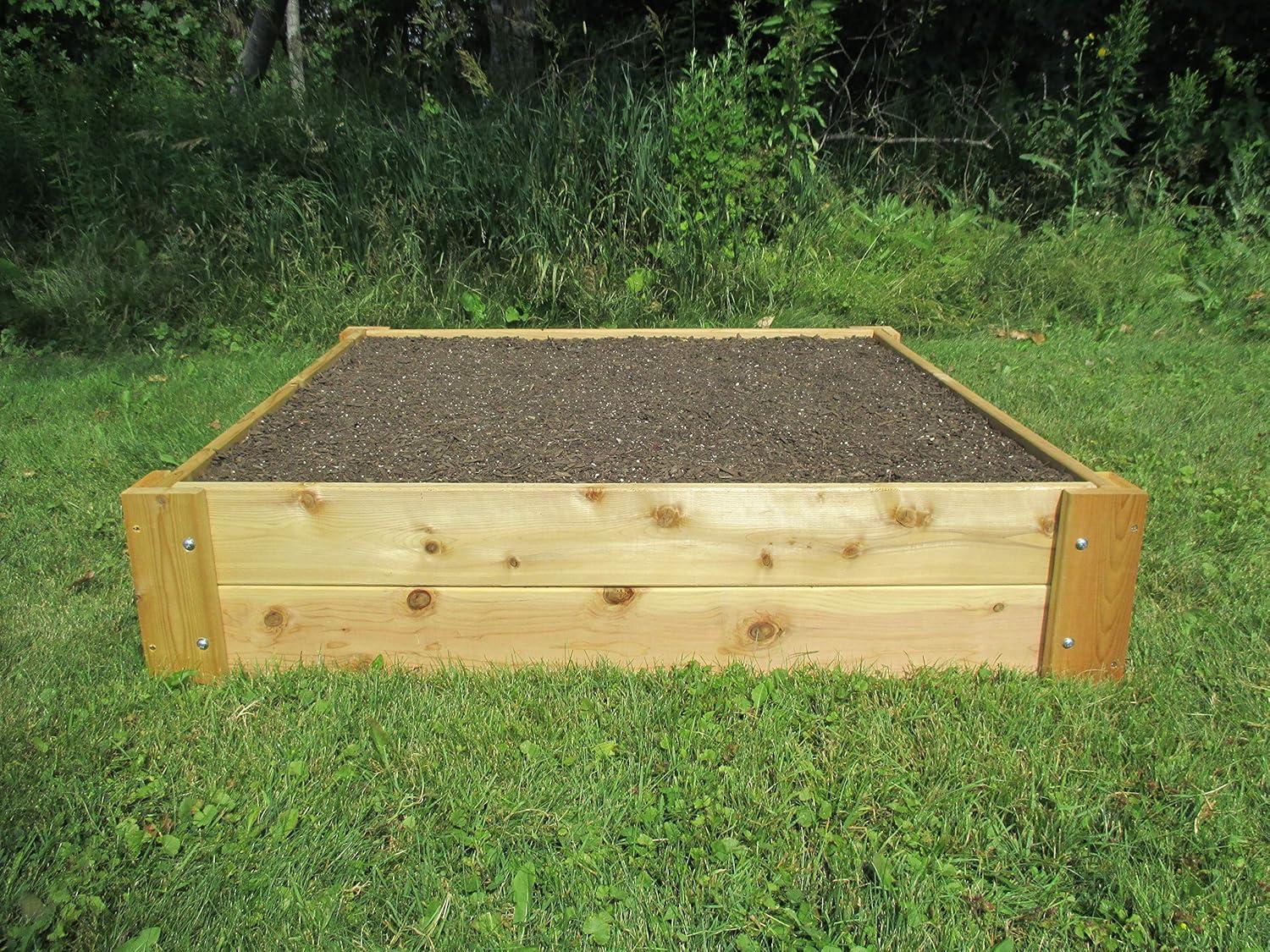 Smart Carts 4x4BedLG 4 x 4 Cedar Garden Raised Bed