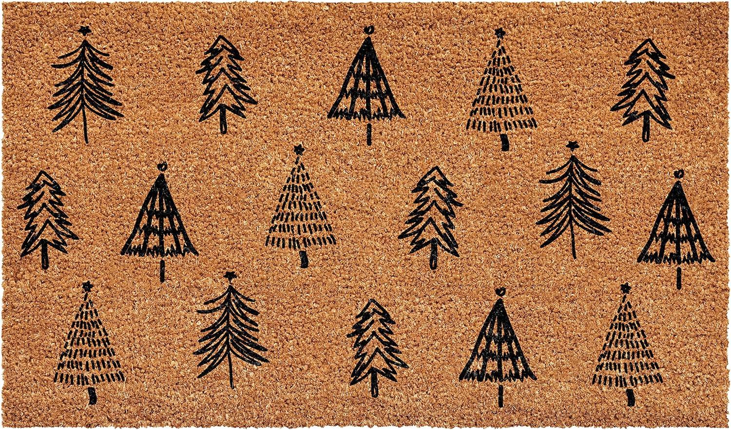 Natural Coir Christmas Tree Farm Doormat 24" x 36"