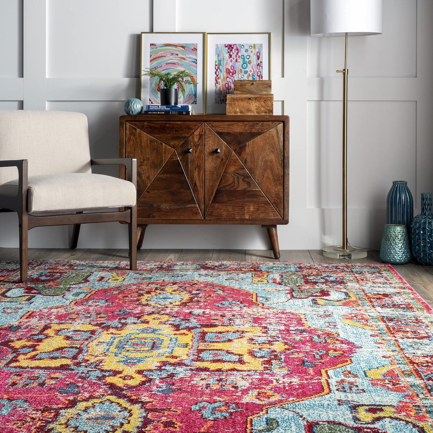 Corbett Vintage Bohemian Medallion 3x5 Multi Area Rug