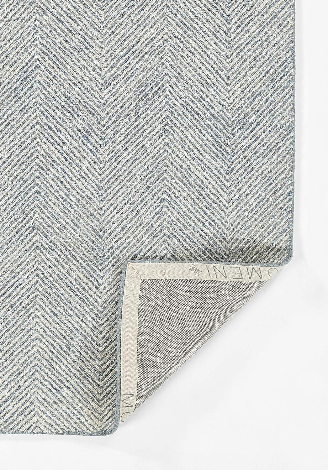 Wheaton Chevron Handmade Tufted Wool Taupe Area Rug