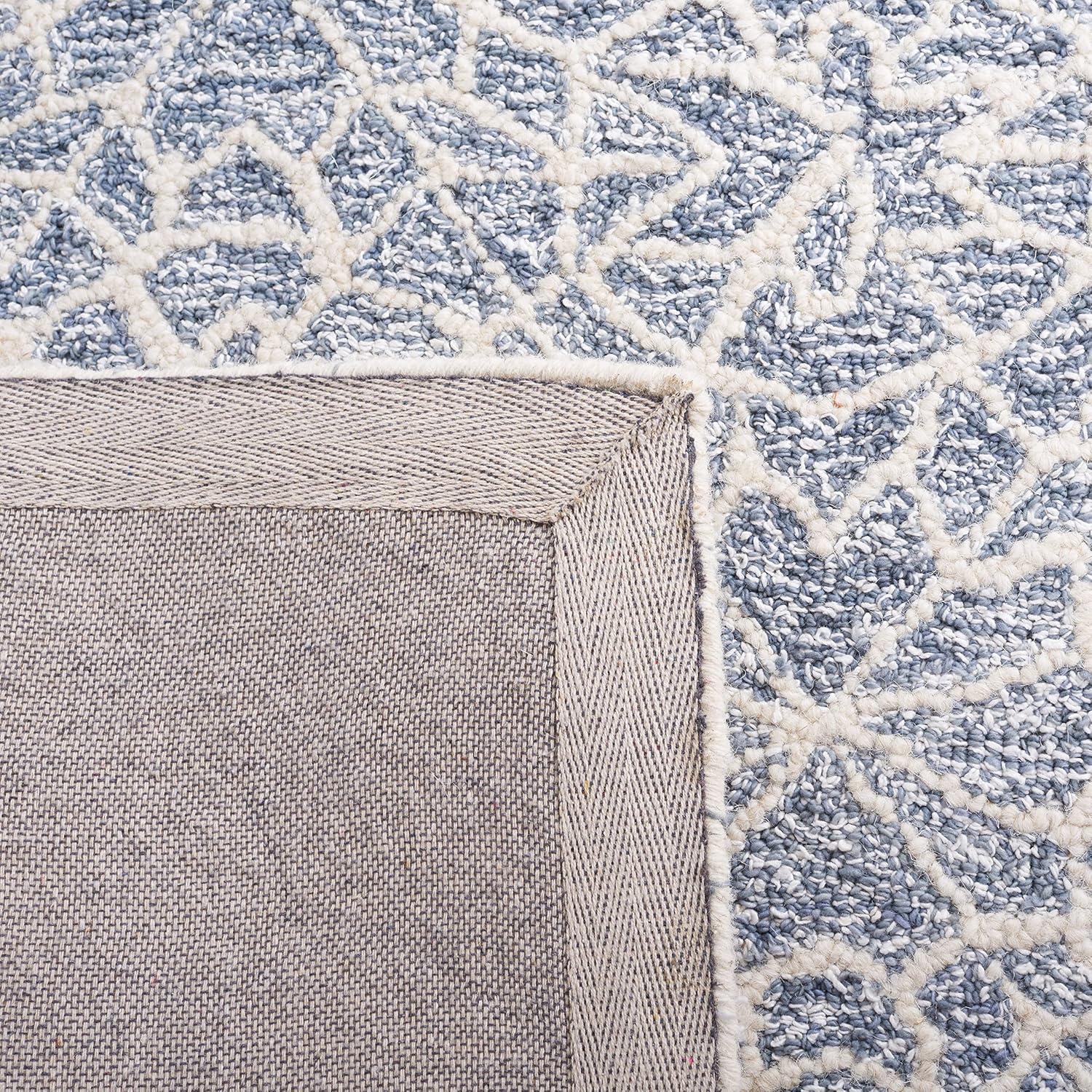Abstract ABT352 Hand Tufted Area Rug - Ivory/Blue - 3'x5' - Safavieh.