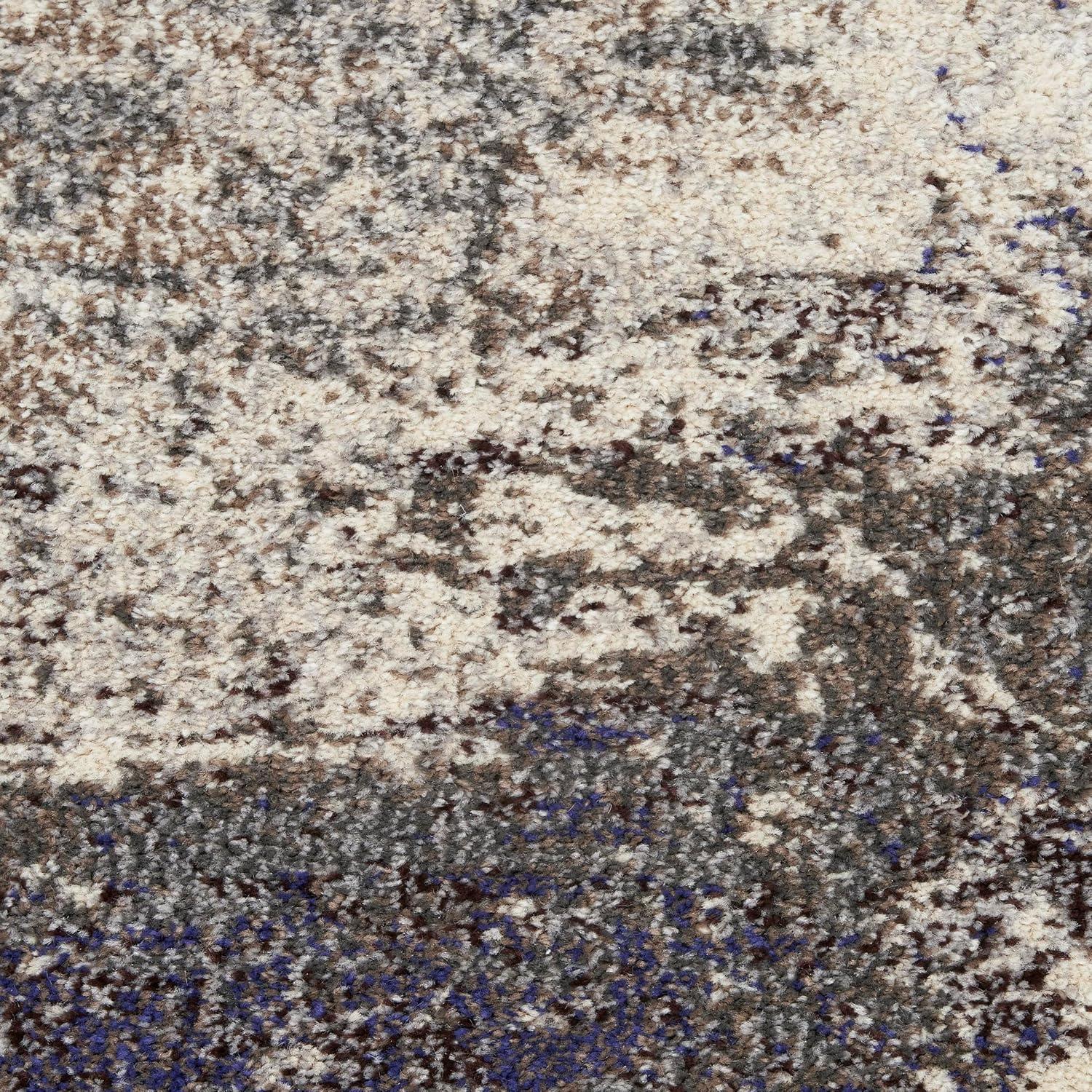 Nourison Celestial CES02 6'7" x 9'7" Ivory/Grey Area Rug