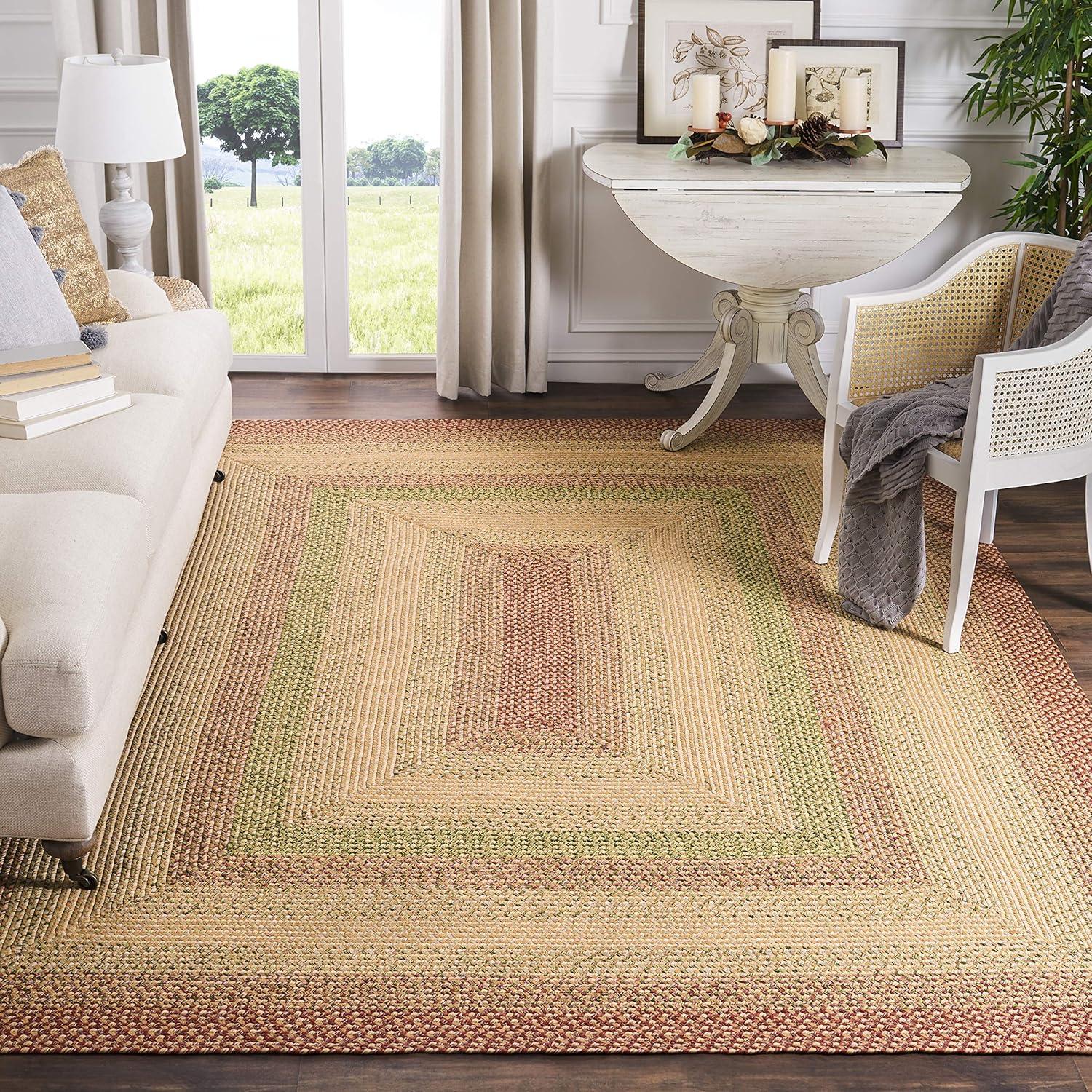 Braided BRD303 Hand Woven Area Rug - Rust/Multi - 5'x8' - Safavieh.