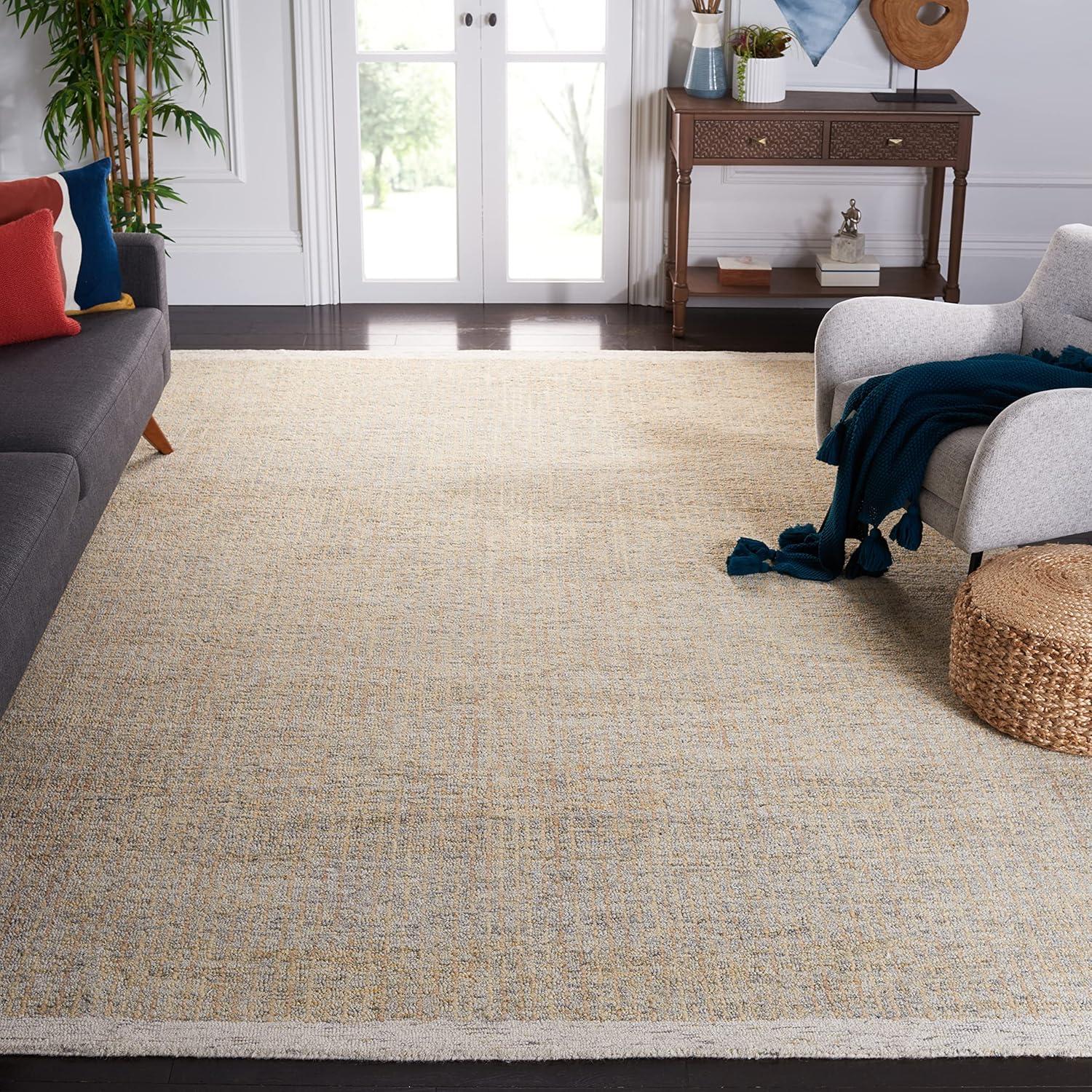 Metro MET151 Hand Tufted Indoor Area Rug - Ivory/Blue - 8'x10' - Safavieh