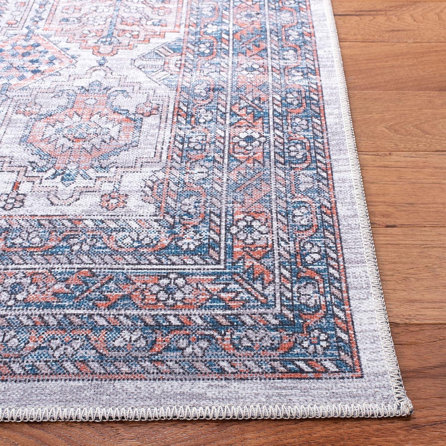 Serapi SEP520 Power Loomed Machine Washable Runner Rug - Ivory/Rust - 2'x9' - Safavieh.