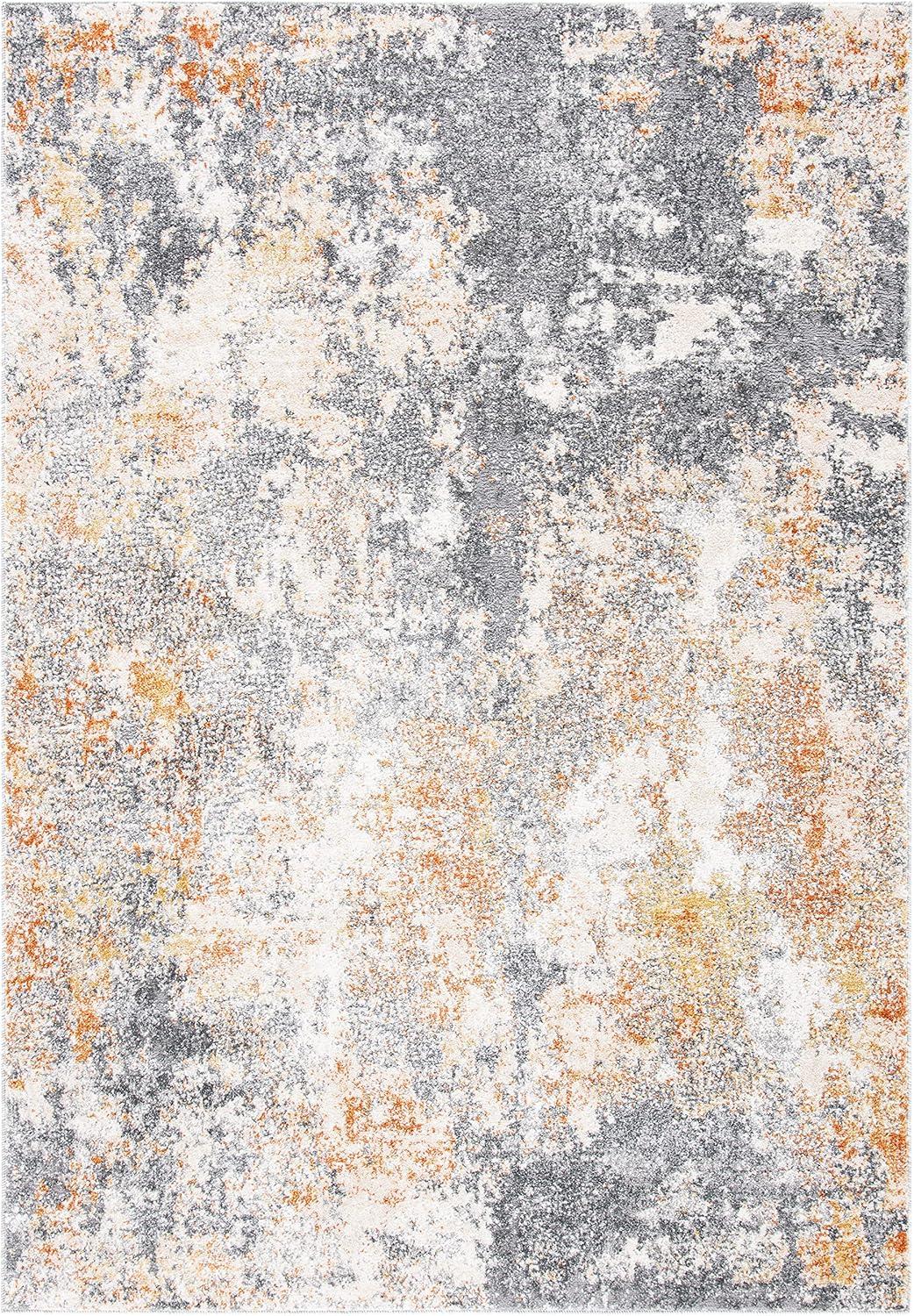 Banelly Abstract Gray/Yellow Area Rug