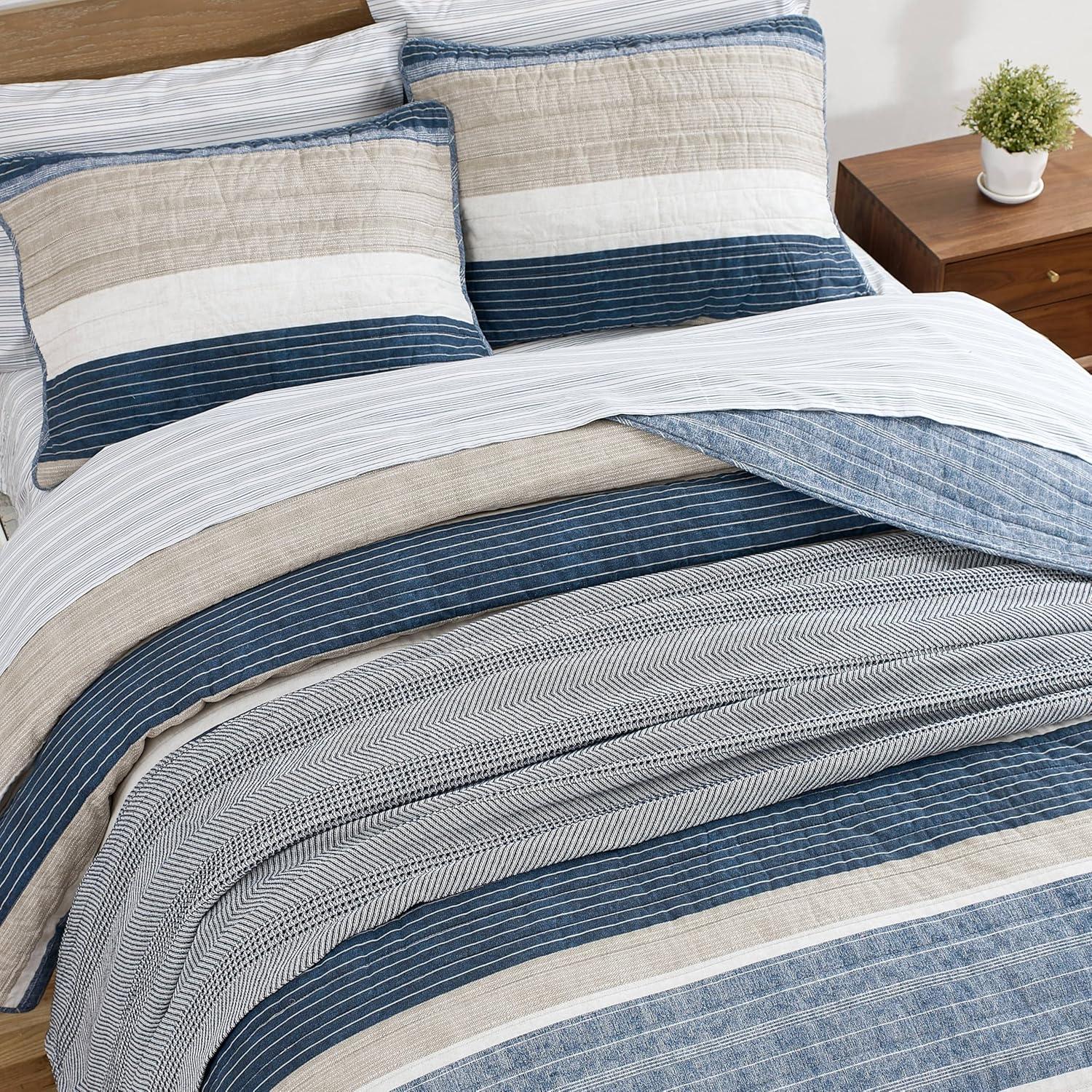 Nautica Ridgeport Cotton Reversible Quilt Set