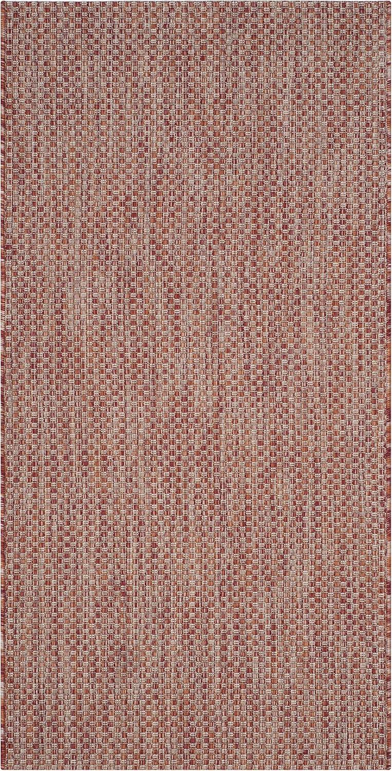 Courtyard CY8521 Power Loomed Indoor/Outdoor Accent Rug - Red/Beige - 2'7"x5' - Safavieh.