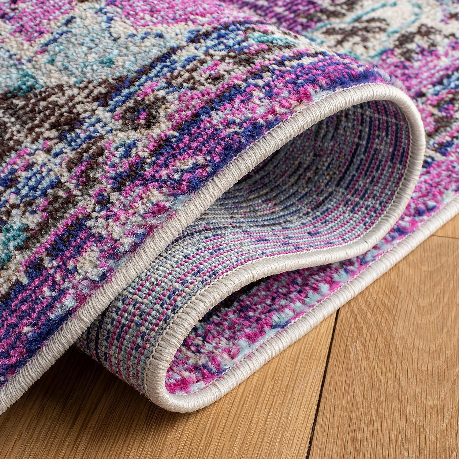Madison MAD484 Power Loomed Indoor Area Rug - Lavender/Light Blue - 6'x9' - Safavieh