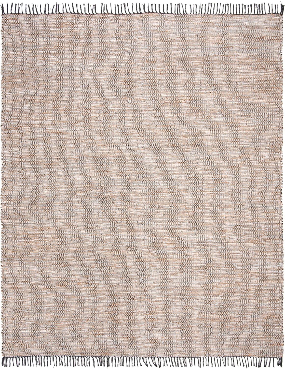 Vintage Leather VTL203 Hand Woven Indoor Area Rug - Silver - 8'x10' - Safavieh