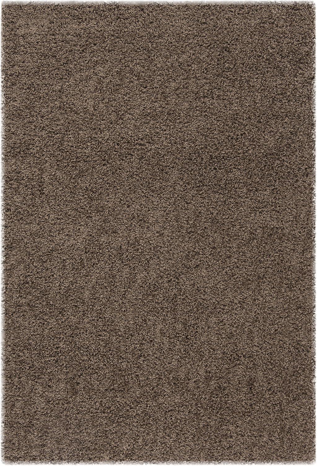 Athens Shag SGA119 Power Loomed Indoor Area Rug - Taupe - 6'x9' - Safavieh