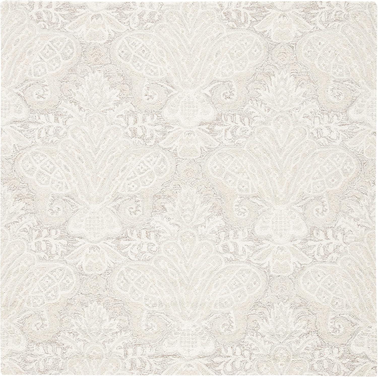 Micro-Loop MLP539 Hand Tufted Area Rug - Beige - 5'x5' - Safavieh.