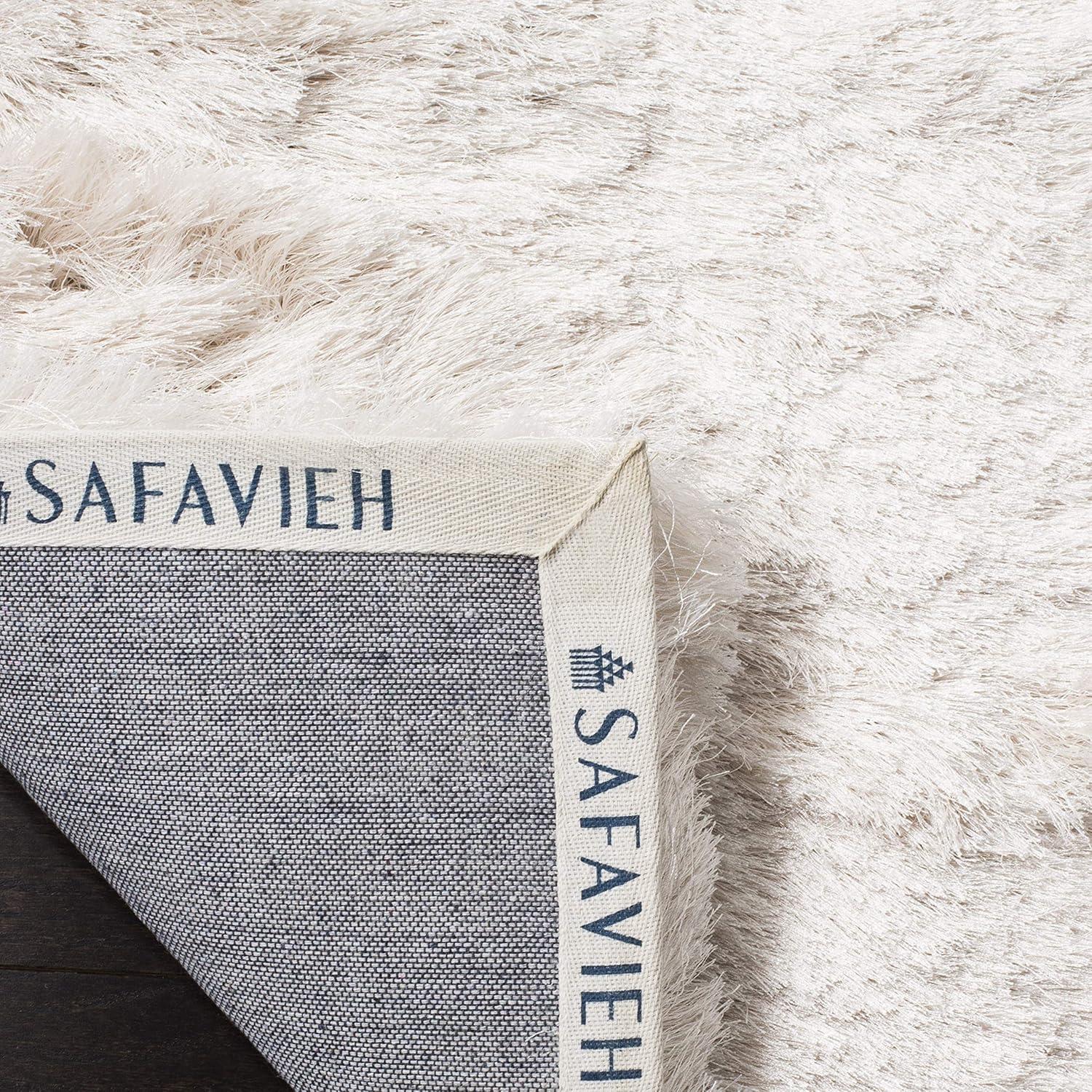 Paris Shag SG511 Hand Tufted Indoor Accent Rug - Ivory - 3'x5' - Safavieh