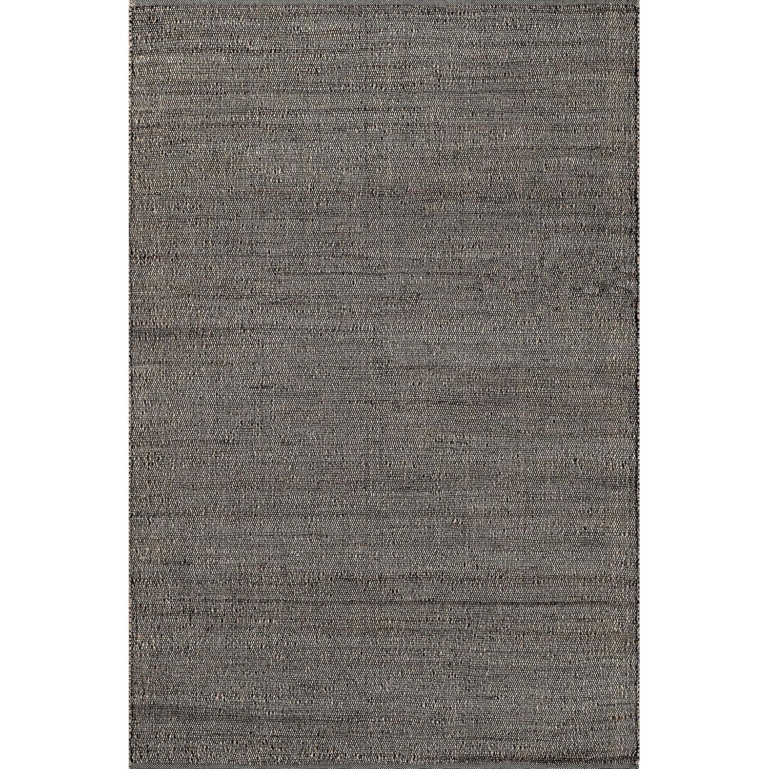 Nuloom 9x12 Elfriede Jute & Cotton Hand Woven Indoor Area Rug, Charcoal, Solid Rustic Farmhouse Style Natural Fiber Bedroom, Living Room,
