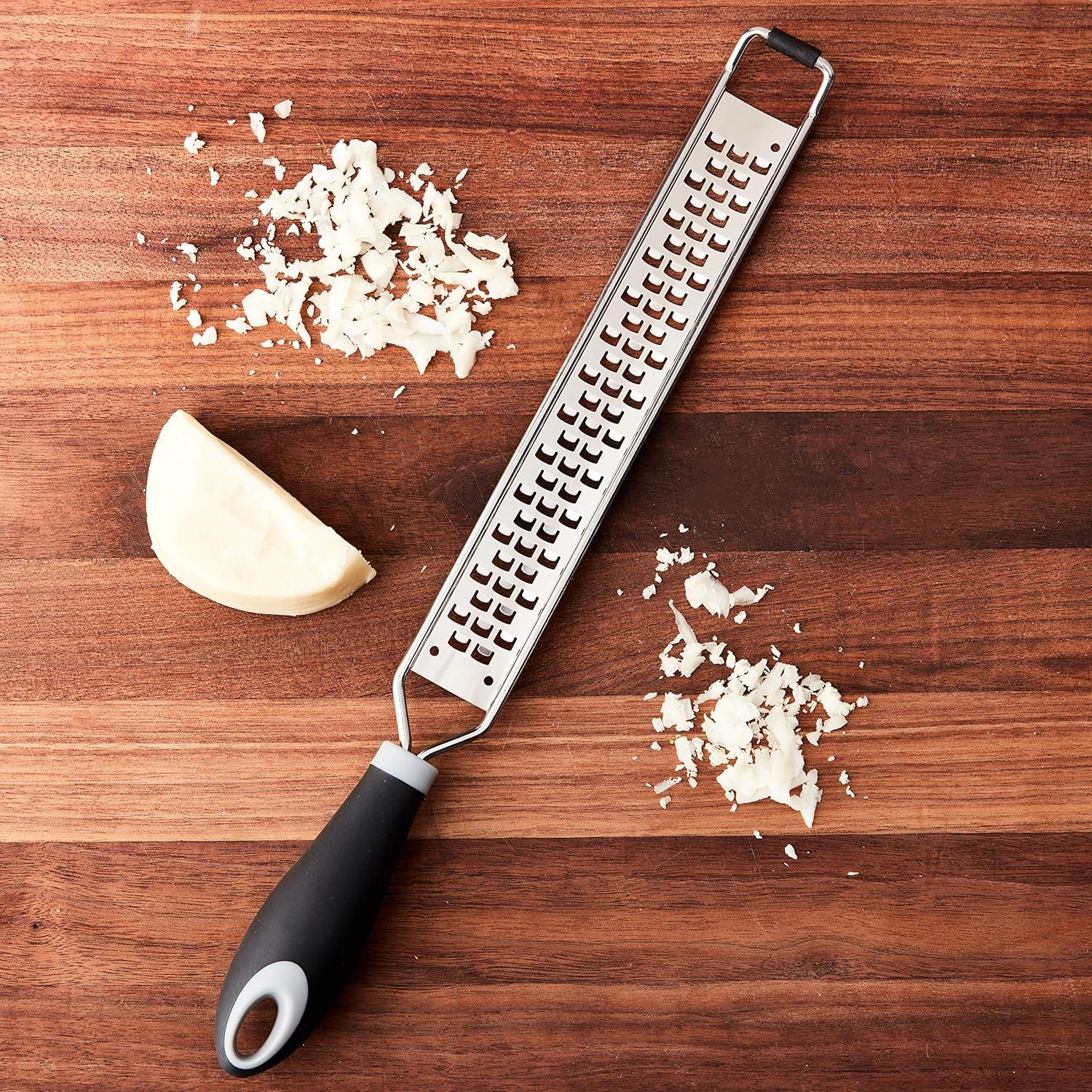 Extra Coarse Stainless Steel Grater with Black Handle