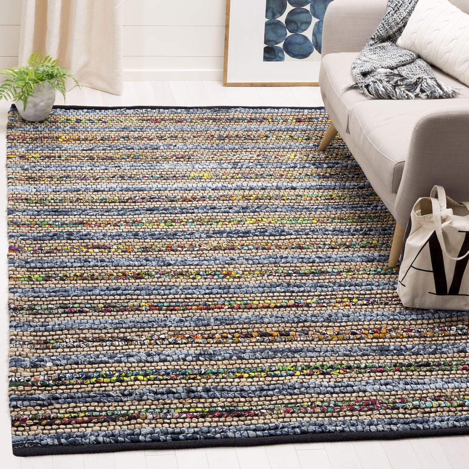 Cape Cod CAP361 Hand Woven Area Rug - Blue/Multi - 5'x8' - Safavieh.