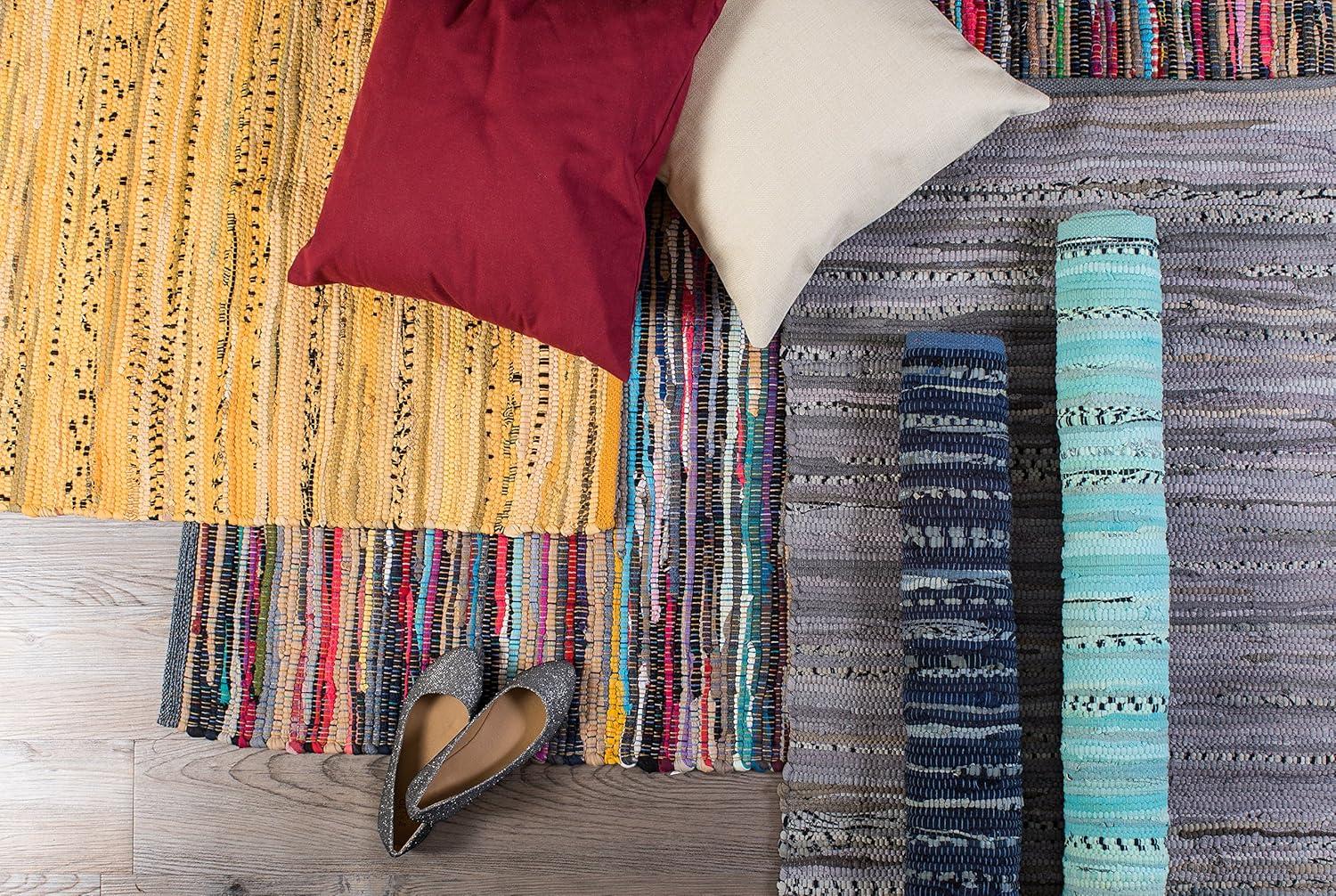 Design Imports Multicolor Chindi - Nautical Blue - 4 X 6 Ft