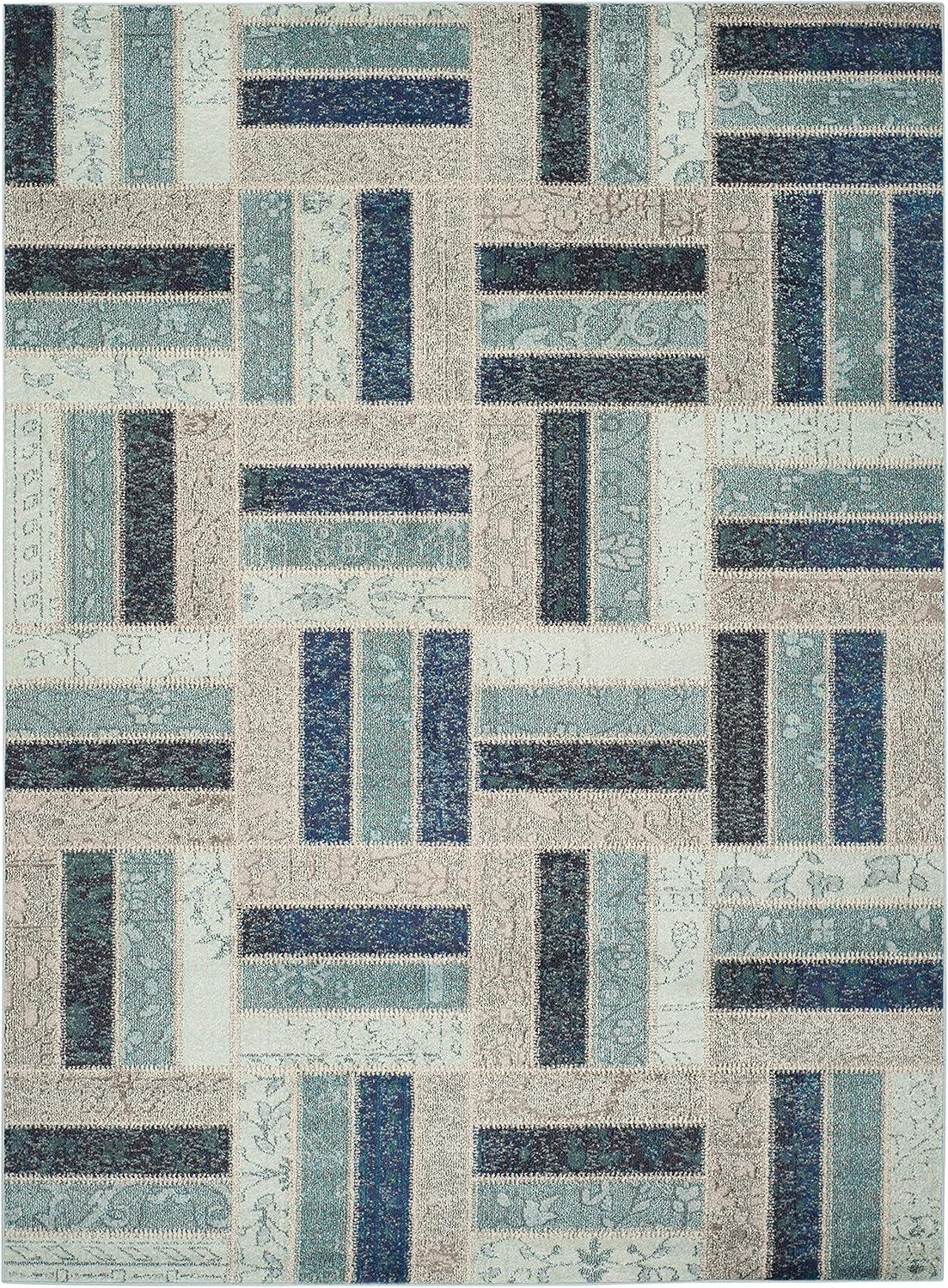 Monaco MNC214 Power Loomed Indoor Area Rug - Grey/Blue - 8'x11' - Safavieh