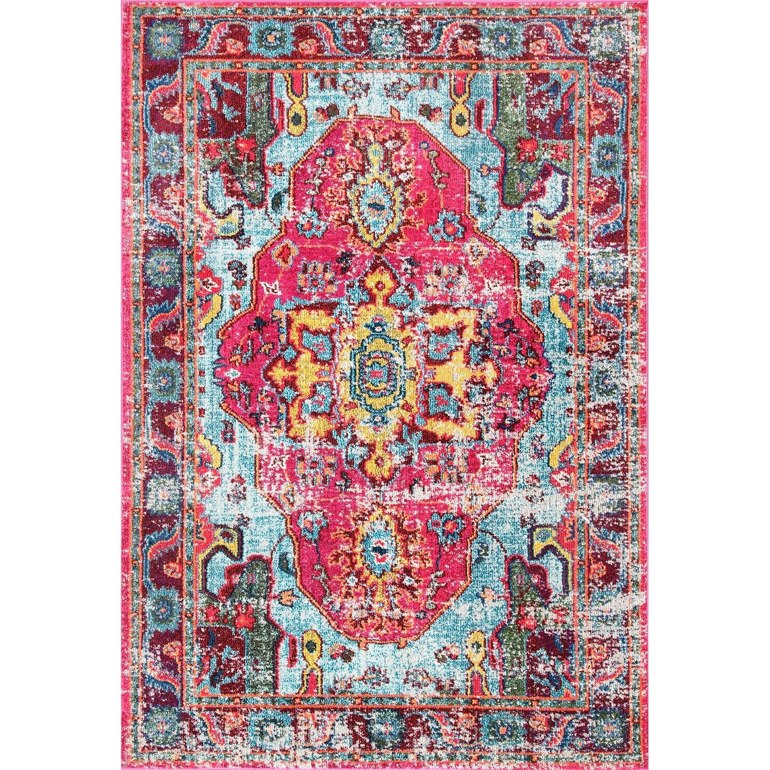 3'x5' Vintage Corbett Area Rug Pink - nuLOOM