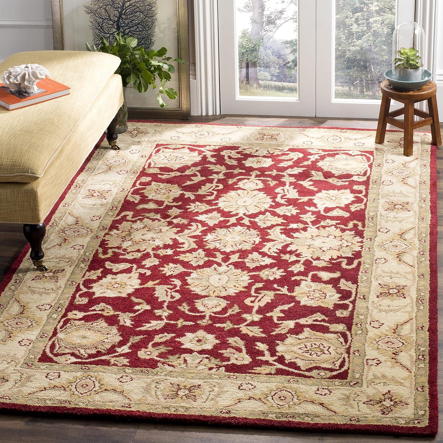 Antiquity AT312 Hand Tufted Area Rug - Red/Gold - 4'x6' - Safavieh.