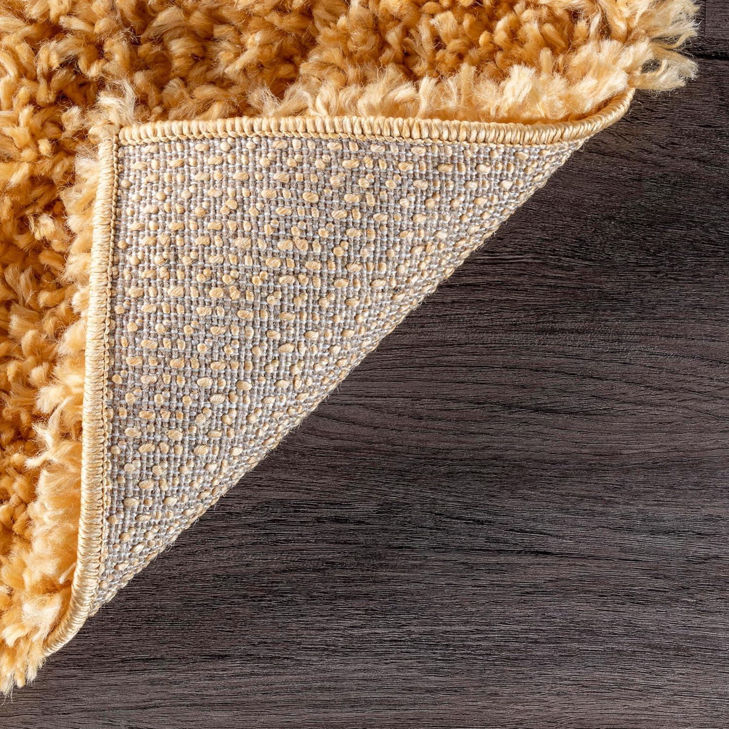 Nuloom Kara Solid 7x9 Shag Indoor Area Rug for Living Room Bedroom Dining Room Nursery, Beige