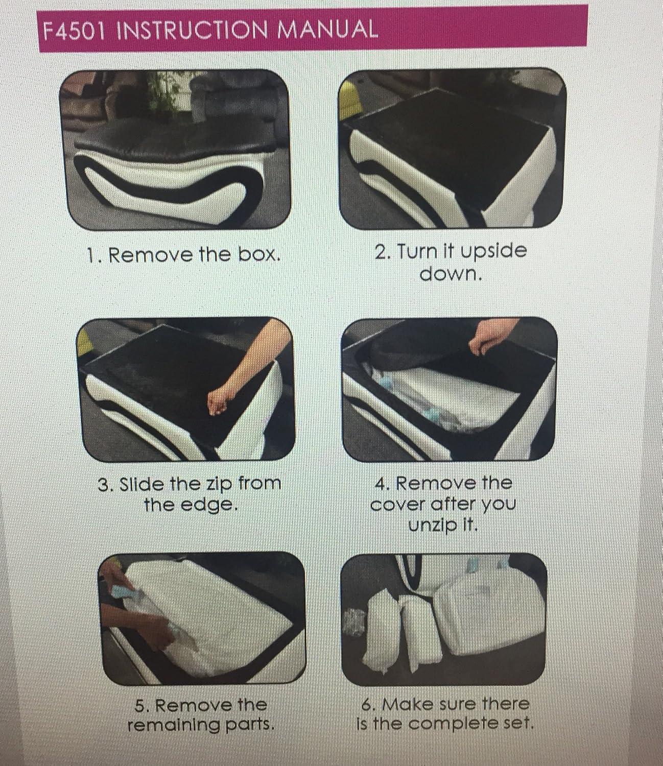 PonLiving Furniture 3 Piece Aldo Modern Sofa Set, Black & White Golden Coast Furniture 3 Piece Aldo Modern Sofa Set, Black & White