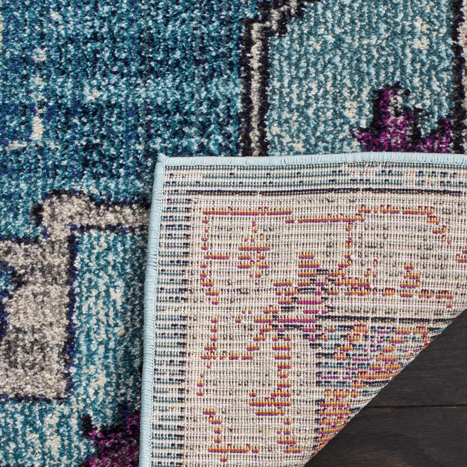 Monaco MNC254 Power Loomed Indoor Area Rug - Blue/Multi - 5'x5' - Safavieh.