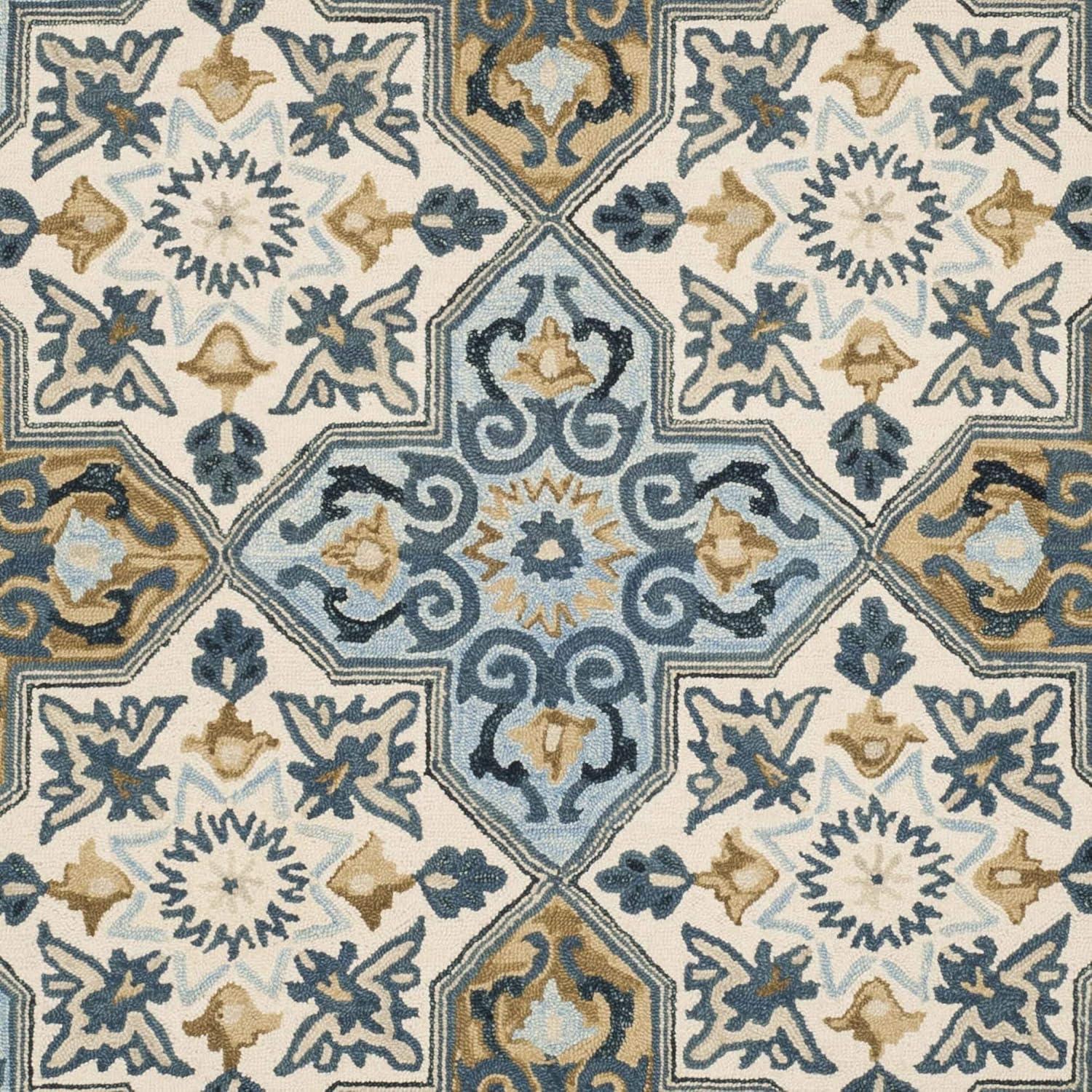 Suzani SZN380 Hand Hooked Indoor Area Rug  - Safavieh