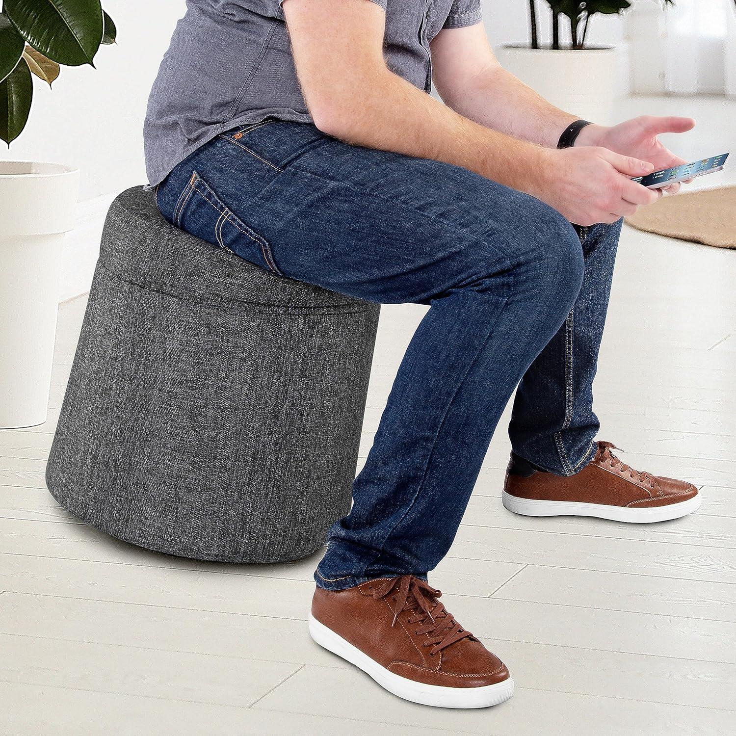 17.25" W Wobble Storage Ottoman