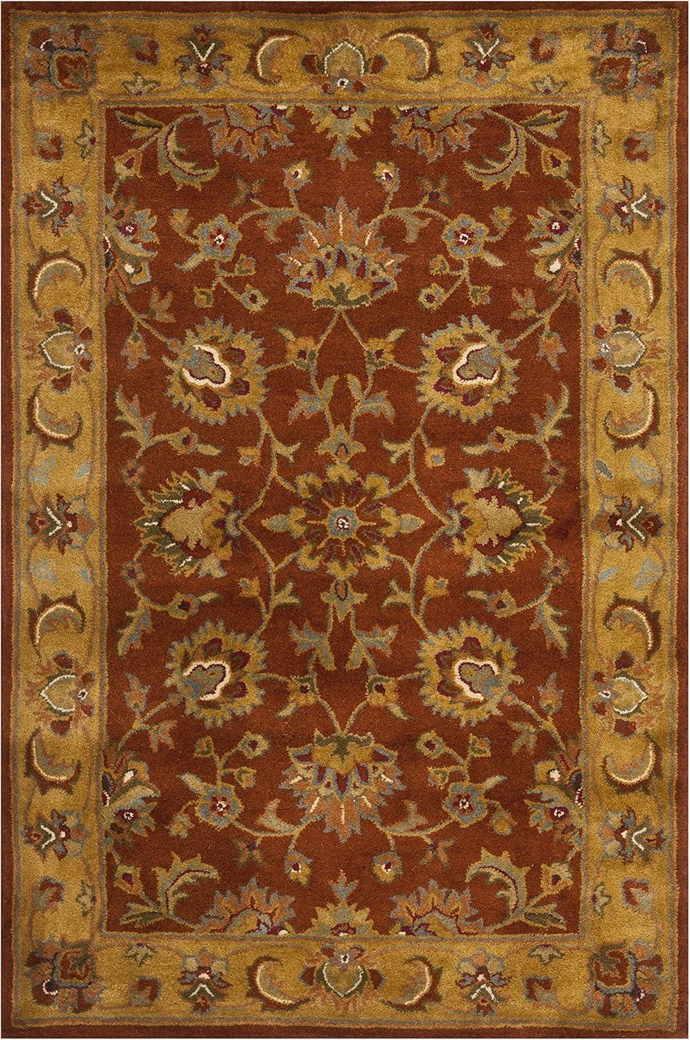 Heritage HG820 Hand Tufted Area Rug - Red/Natural - 4'x6' - Safavieh.