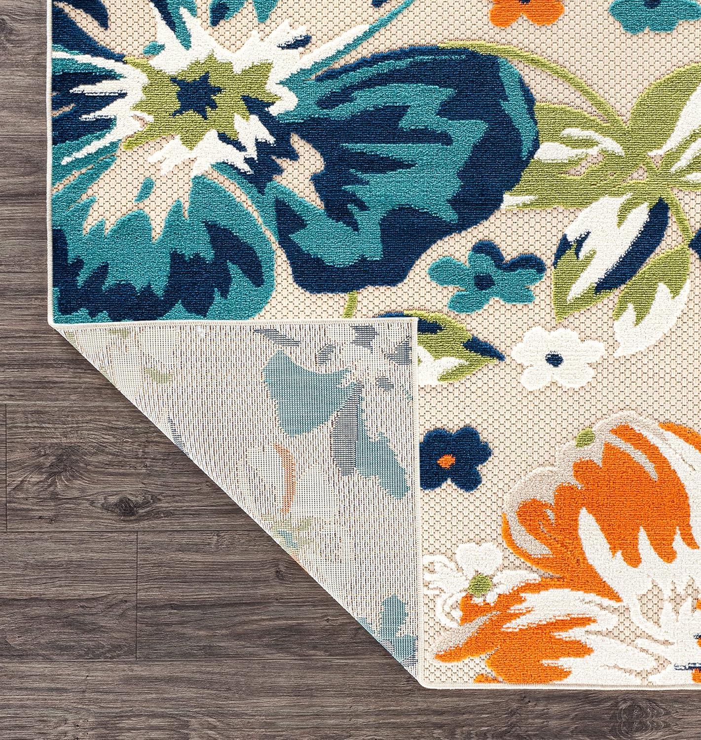 World Rug Gallery Bergamo Contemporary Floral Indoor/Outdoor Area Rug