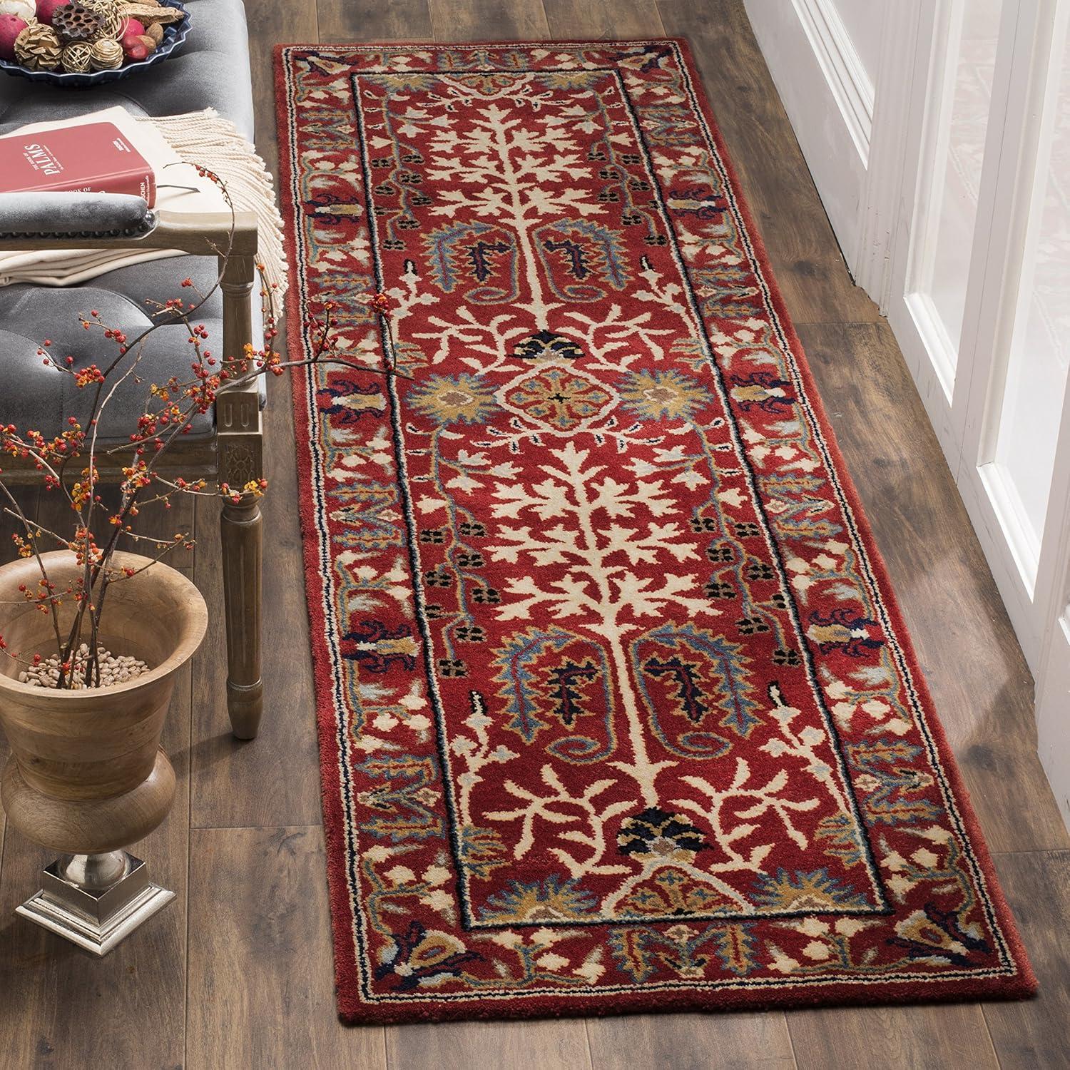 Antiquity AT64 Hand Tufted Area Rug - Red/Multi - 8'x10' - Safavieh.