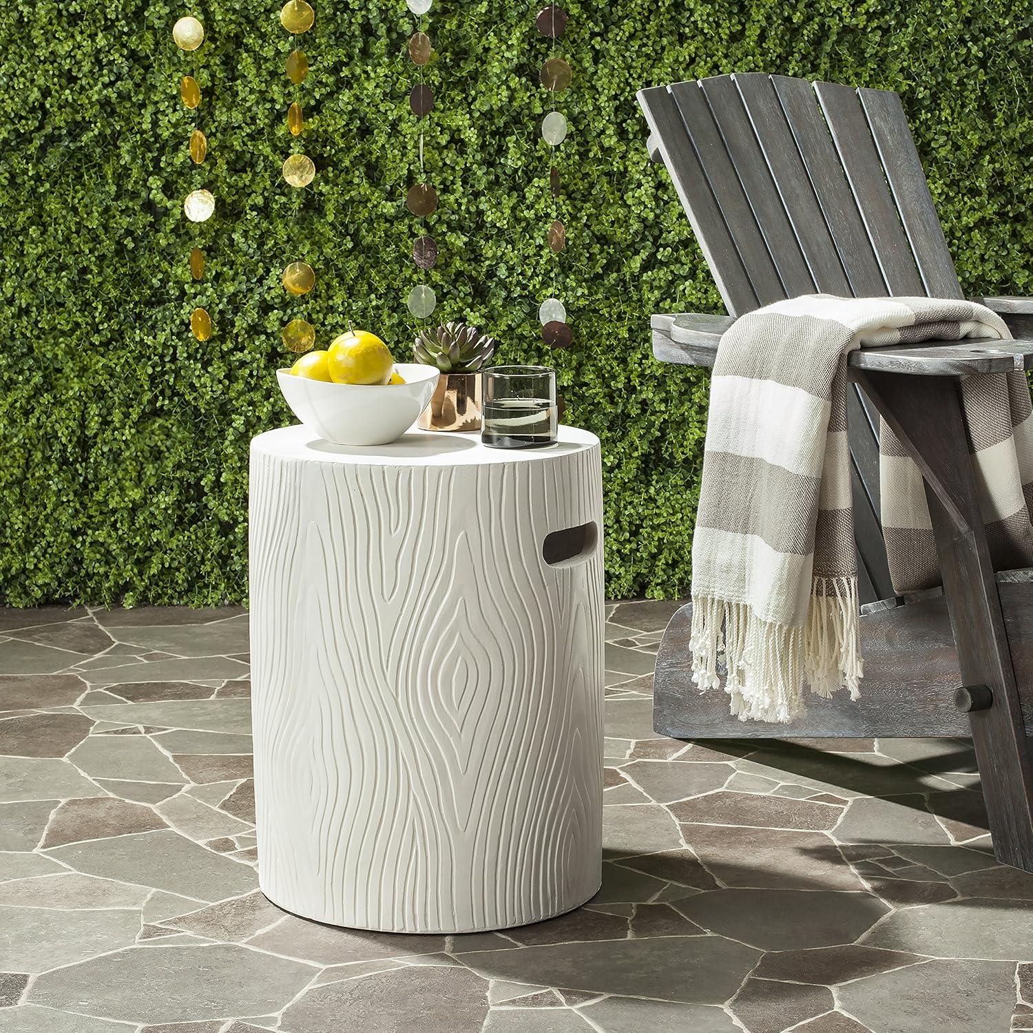 Trunk Concrete Accent Stool  - Safavieh